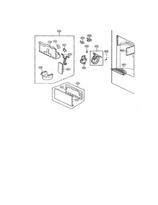 Dispenser Parts Diagram and Parts List for 79570329310  Kenmore Refrigerator