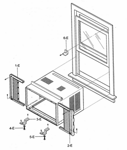 Installation Kit Assy Diagram and Parts List for 58075101500  Kenmore Air Conditioner