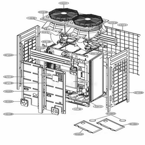 Main 2 Diagram and Parts List for ARUN145DTE4 AWGBLUS LG Air Conditioner