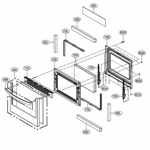 Lower Door Parts Diagram and Parts List for LDE4411ST ASTLLGA LG Range