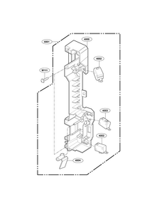 Latch Board Parts Diagram and Parts List for LMV1915NVB  LG Microwave