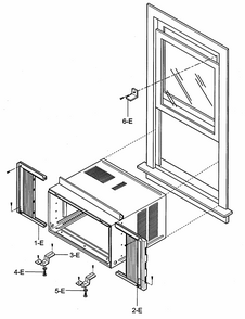 Installation Kit Assy Diagram and Parts List for 58072082200  Kenmore Air Conditioner
