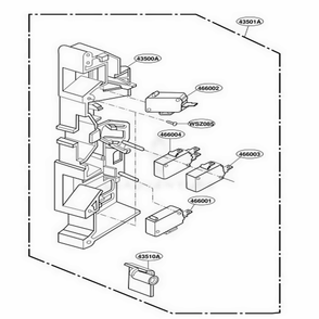 Latch Board Parts Diagram and Parts List for KHMC107EWH MWEKAD LG Wall Oven
