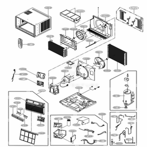 Main Diagram and Parts List for LW2516ER AT3AHDS LG Air Conditioner