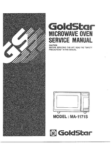 Microwave Oven Diagram and Parts List for MA-1171S  LG Microwave
