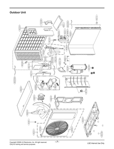 Outdoor Unit Diagram and Parts List for ASUW163C2U1 AWHBEUS LG Air Conditioner