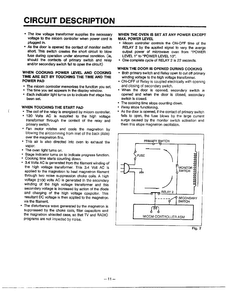 Circuit Description Diagram and Parts List for MA-870MW  LG Microwave