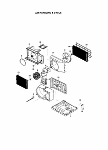 Air Handling And Cycle Diagram and Parts List for 58079122890  Kenmore Air Conditioner