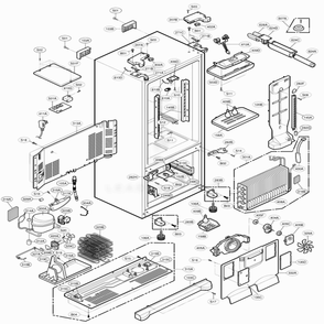 Case Parts Diagram and Parts List for 78559 AWBCSEF LG Refrigerator
