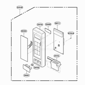 Part Location Diagram of 6638W1A087B LG MEMBRANE