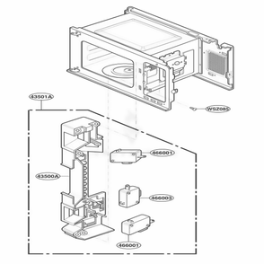 Latch Board Parts Diagram and Parts List for KCMS145KBU ABLEKAD LG Range