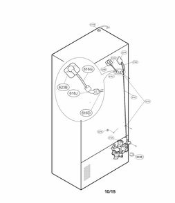 Valve And Water Parts Diagram and Parts List for 79570329312  Kenmore Refrigerator