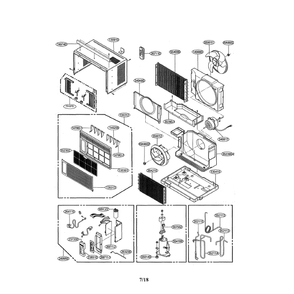 Air Conditioner Diagram and Parts List for LW6012ER 00 LG Air Conditioner