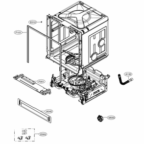 Main Diagram and Parts List for LDF5678ST ASTEEUS LG Dishwasher