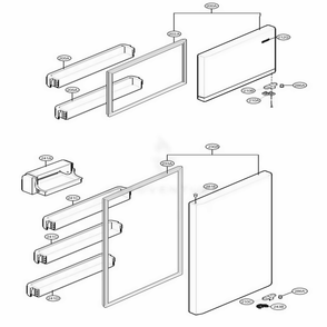 Door Parts Diagram and Parts List for LTCS24223B AWBCNA2 LG Refrigerator