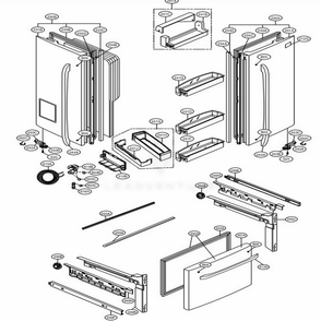 Door Parts Diagram and Parts List for 71023 ASTCSE2 LG Refrigerator