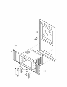 Installation Parts Diagram and Parts List for 58075251900  Kenmore Air Conditioner