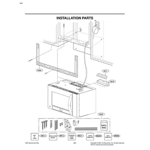Section 1 Diagram and Parts List for LMVM2085ST ASBELGA LG Microwave Oven Combo