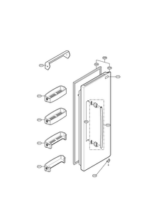 Refrigerator Door Parts Diagram and Parts List for LSC269905TT  LG Refrigerator