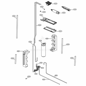 Refrigerator Rail Part 2 Diagram and Parts List for LSSB2791ST ASTCNA0 LG Refrigerator