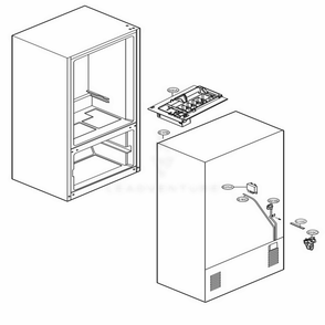 Ice Maker Parts Diagram and Parts List for 71329 AWBCSE0 LG Refrigerator