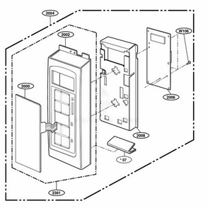 Controller Parts Diagram and Parts List for 80609 ABKESEA LG Range