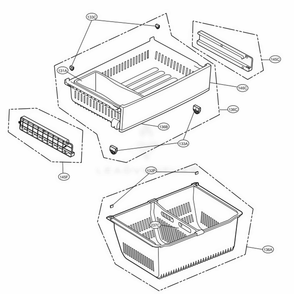 Freezer Parts Diagram and Parts List for LFXC22526S ASTCNA2 LG Refrigerator