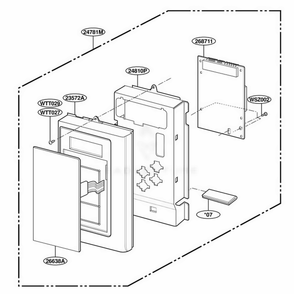 Controller Parts Diagram and Parts List for MH7135XEB1 B1EWRP LG Range
