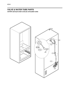 Valve And Water Tube Parts Diagram and Parts List for GM-F298NSSH ASTCNA0 LG Refrigerator