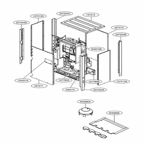 Pannel Part Diagram and Parts List for ARWB168DAS4 AWGBLUS LG Air Conditioner