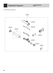 Flufy Nozzle Assembly Diagram and Parts List for VS9713NBSWH BVWELGA LG Canister Vacuum