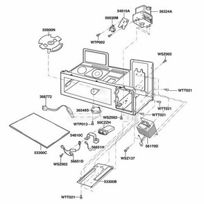 Interior Parts 1 Diagram and Parts List for ACO1180AC ABSEAMA LG Range