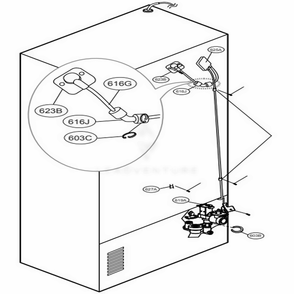 Valve And Water Tube Parts 2 Diagram and Parts List for 79993 ASTCSE0 LG Refrigerator