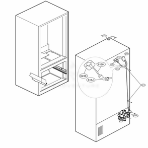 Valve And Water Tube Parts Diagram and Parts List for LFXS28968D ASBCNA2 LG Refrigerator