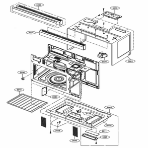 Oven Cavity Parts Diagram and Parts List for LMV1763ST CSBELNA LG Range