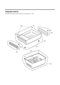 Freezer Parts Diagram and Parts List for GC-X288NSSM ASTCNA0 LG Refrigerator
