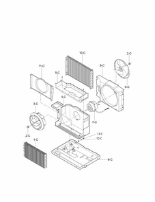 Air Handling And Cycle Parts Diagram and Parts List for 58075051800  Kenmore Air Conditioner