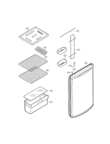 Door/shelves Diagram and Parts List for GR-151CN  LG Refrigerator