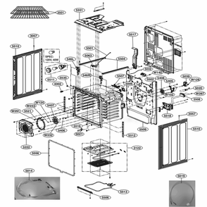 Cavity Parts Diagram and Parts List for LRE4215ST ASTLLGA LG Range