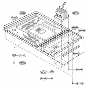 Base Plate Parts Diagram and Parts List for MT2115SJQ MWEWRP LG Range