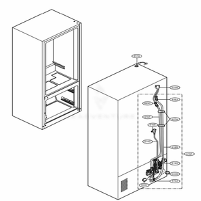 Ice Maker And Ice Bin Parts 2 Diagram and Parts List for 74405 ASTCSE0 LG Refrigerator