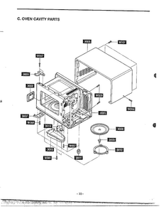 Microwave Assembly Complete Page 4 Diagram and Parts List for MA-682M  LG Microwave