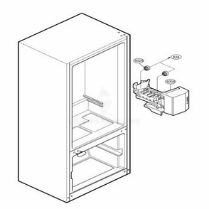 Ice Maker Parts Diagram and Parts List for LRDC20731SW ASWCLGY LG Refrigerator