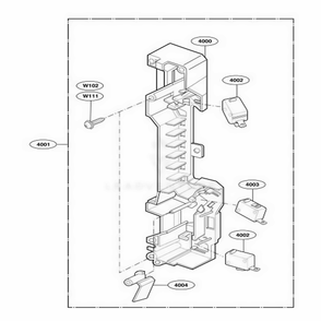 Latch Board Parts Diagram and Parts List for MMV5165AAB CB1EMTG LG Wall Oven