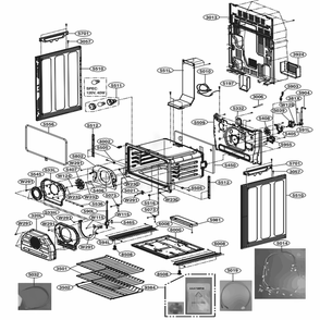 Lower Cavity Parts Diagram and Parts List for LDG4311ST ASTELGA LG Range