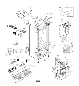 Case Parts Diagram and Parts List for LFXS26973S 01 LG Refrigerator