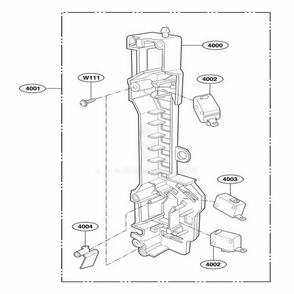Latch Board Parts Diagram and Parts List for MMV4205AAB ABKEMTG LG Range
