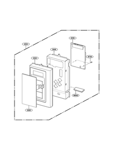 Controller Parts Diagram and Parts List for MV1502B-01  LG Microwave