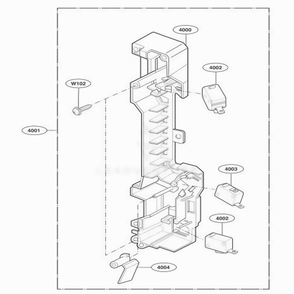 Latch Board Parts Diagram and Parts List for LMVM2075ST AS2ELGA LG Microwave