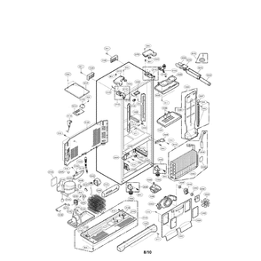 Case Diagram and Parts List for LFD25860SW 00 LG Refrigerator